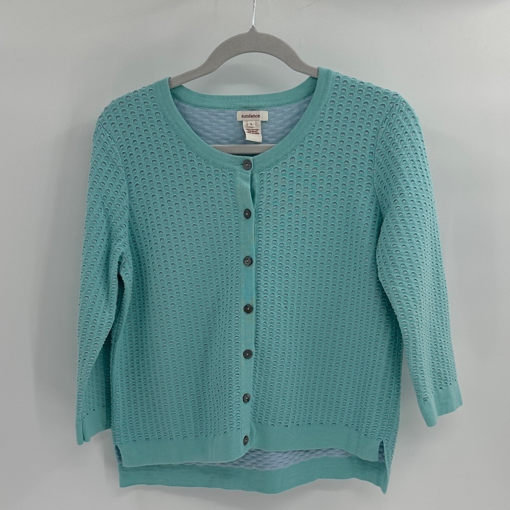 Sundance Women's Aqua Cardigan Size Large